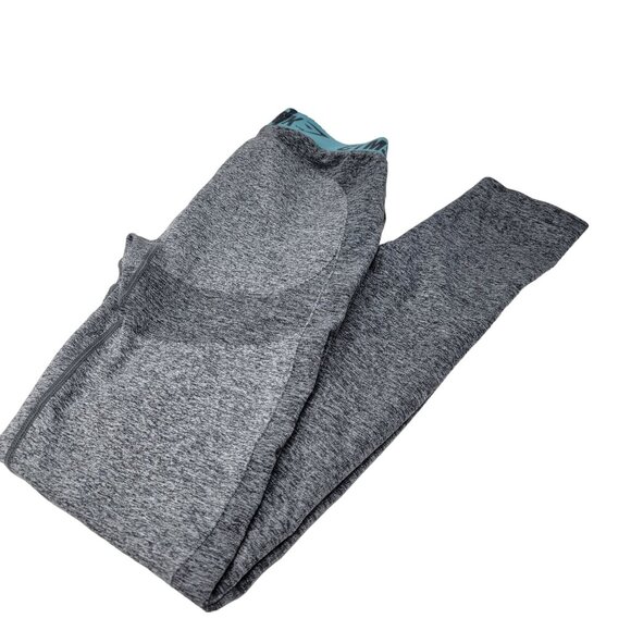 Gymshark Dry Workout Leggings Size Medium Women's Gray Heathered Full Length - Picture 1 of 5